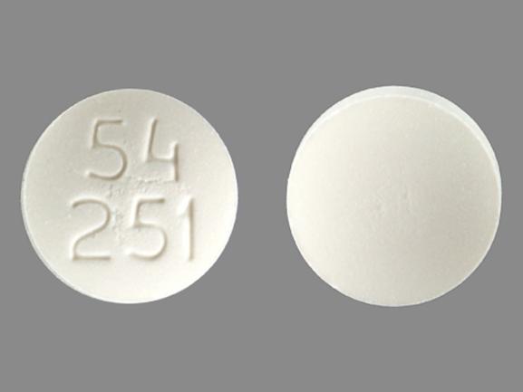 Pill 54 251 White Round is Acarbose
