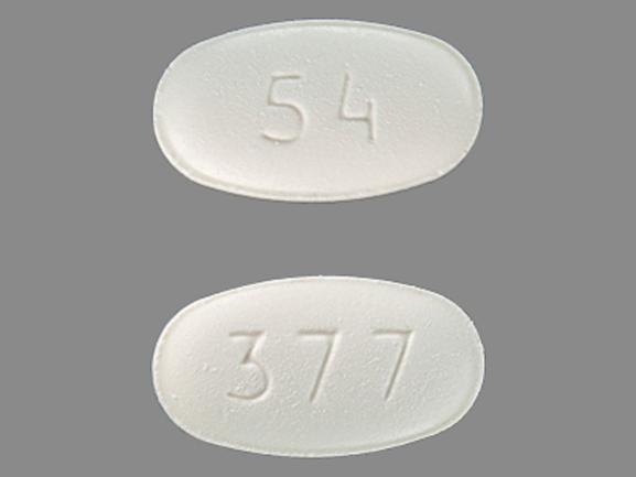 Pill 54 377 White Oval is Quetiapine Fumarate