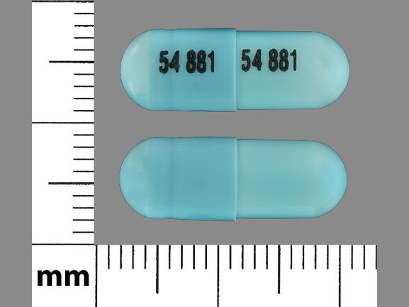 Pill 54 881 54 881 Blue Capsule-shape is Cyclophosphamide