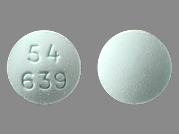 Pill 54 639 Blue Round is Cyclophosphamide
