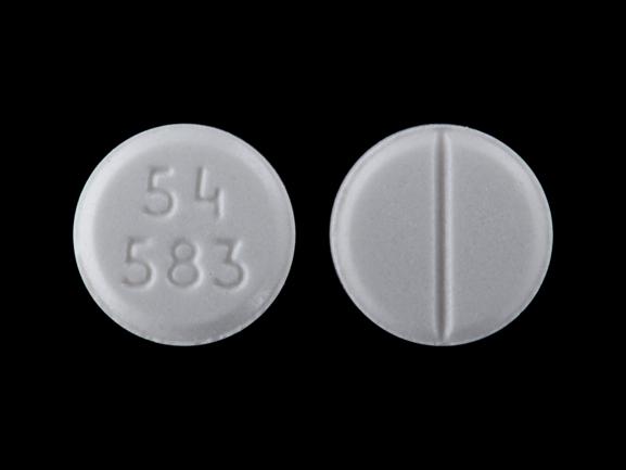 Pill 54 583 White Round is Furosemide.