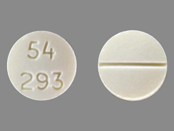 Pill 54 293 White Round is Leucovorin Calcium