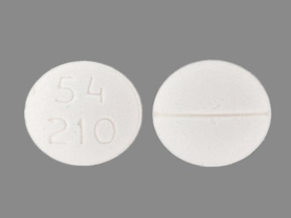 Pill 54 210 White Round is Methadone Hydrochloride