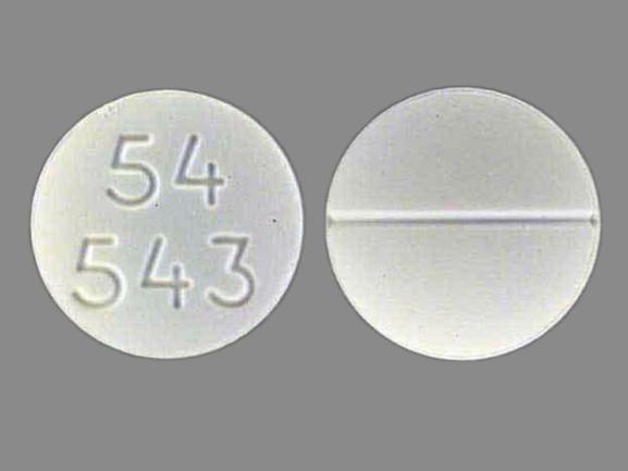 Pill 54 543 White Round is Roxicet
