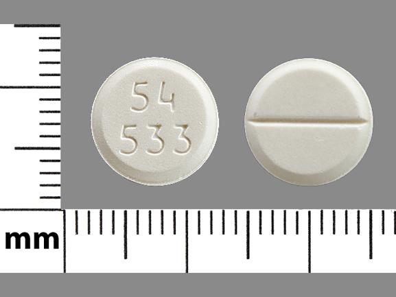 Pill 54 533 White Round is Furosemide