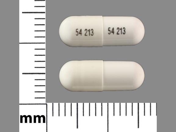 Pill 54 213 54 213 White Capsule/Oblong is Lithium Carbonate