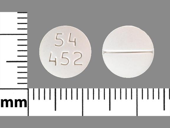 Pill 54 452 White Round is Lithium Carbonate