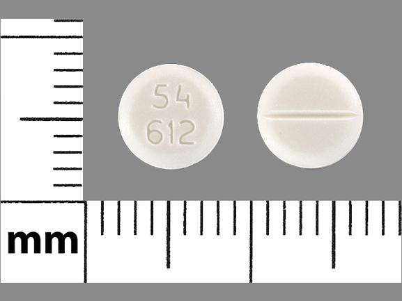 Pill 54 612 White Round is Prednisone