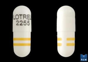 Pill LOTREL 2255 White Capsule/Oblong is Lotrel