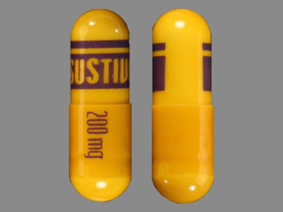 Pill SUSTIVA 200 mg Yellow Capsule-shape is Sustiva