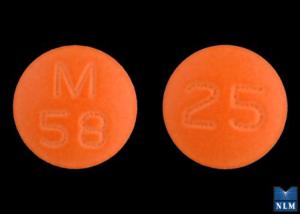 Thioridazine hydrochloride 25 mg M 58 25