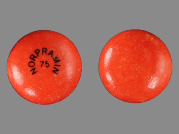 Pill NORPRAMIN 75 Orange Round is Norpramin