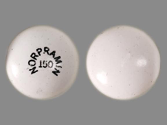 Pill NORPRAMIN 150 White Round is Norpramin
