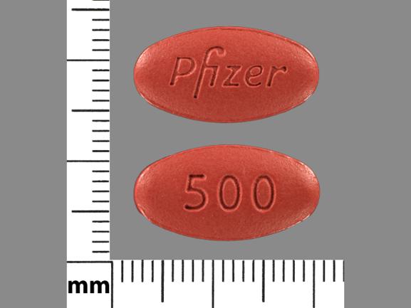 Pill Pfizer 500 is Bosulif 500 mg