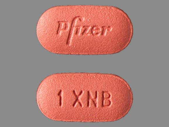 Pill Pfizer 1 XNB Red Oval is Inlyta