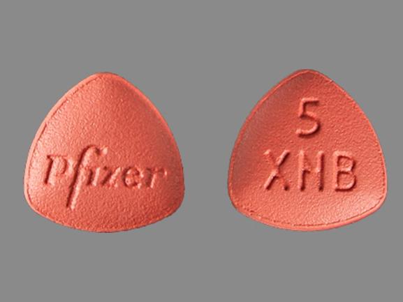 Pill Pfizer 5 XNB is Inlyta 5 mg