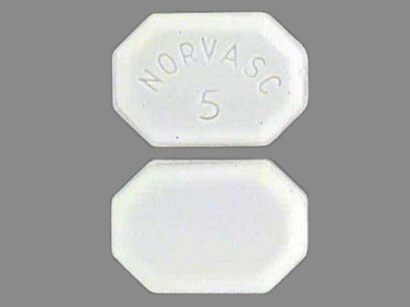 what does norvasc 5 mg look like