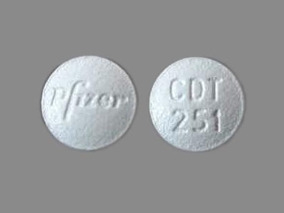 Pill CDT 251 Pfizer White Round is Caduet