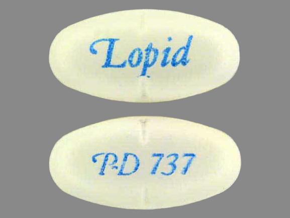 Pill Lopid P-D 737 White Oval is Lopid