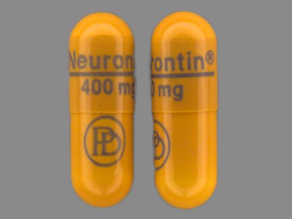 Pill Neurontin 400 mg PD Orange Capsule/Oblong is Neurontin