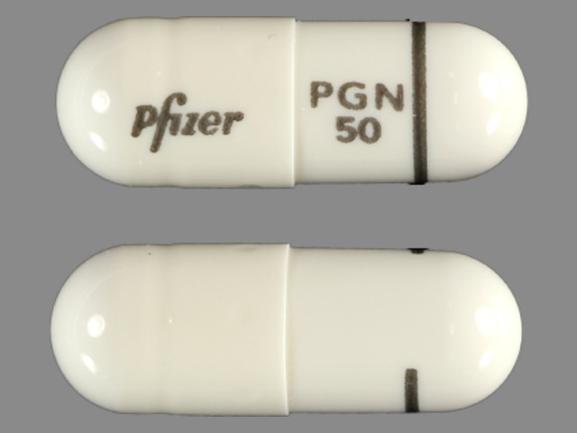 Lyrica 50 mg Pfizer PGN 50