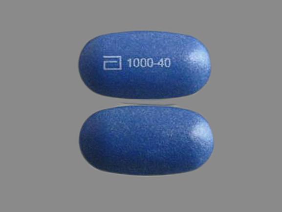 Pill a 1000-40 Blue Capsule-shape is Simcor