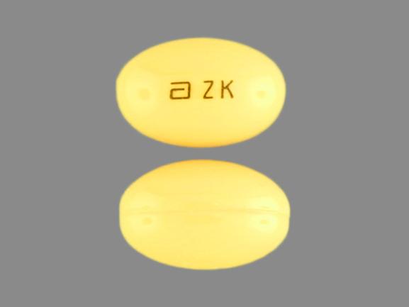 Pill LOGO ZK Gold Elliptical/Oval is Zemplar