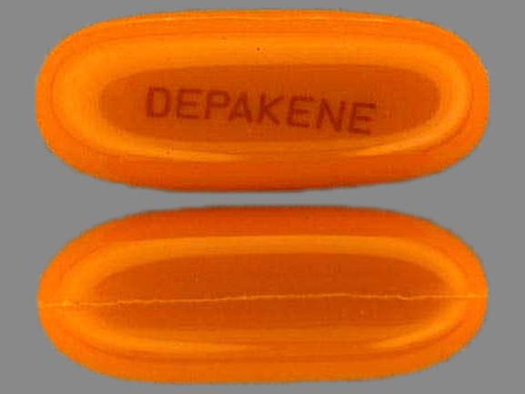 Pill DEPAKENE Orange Oval is Depakene