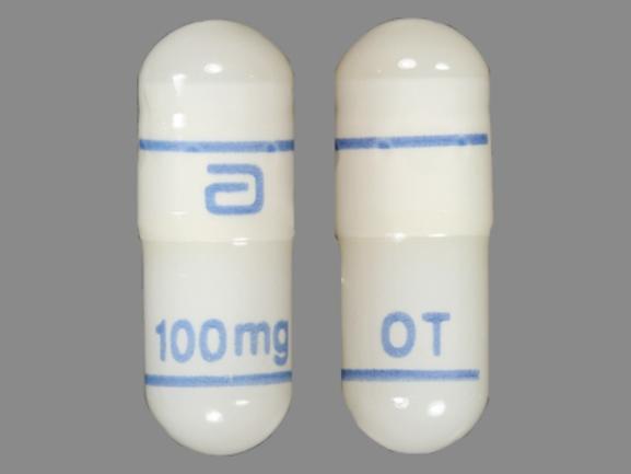 Pill a 100mg OT White Capsule/Oblong is Gengraf