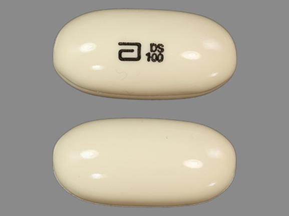 Pill Imprint a DS 100 (Norvir 100 mg)