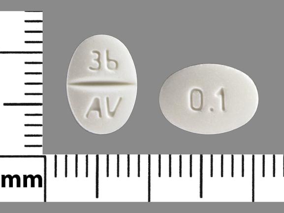 Pill 0.1 36 AV White Oval is Ddavp