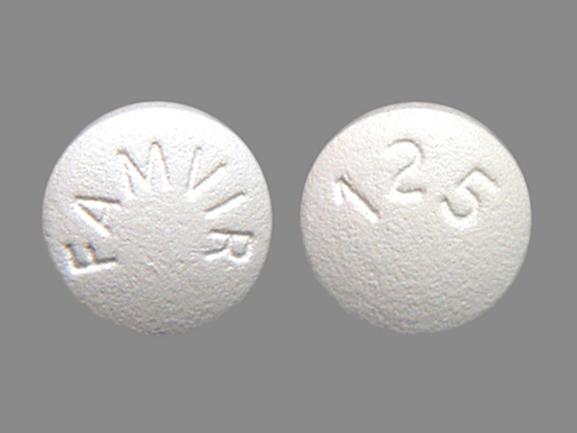 Pill FAMVIR 125 White Round is Famvir
