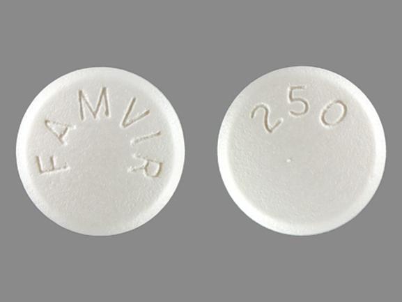 Pill FAMVIR 250 White Round is Famvir