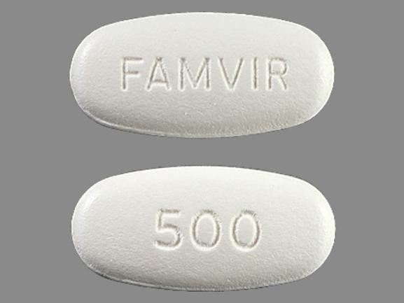 Pill FAMVIR 500 White Oval is Famvir