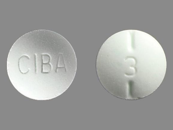 Pill CIBA 3 Green Round is Ritalin