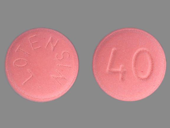 Pill LOTENSIN 40 Pink Round is Lotensin