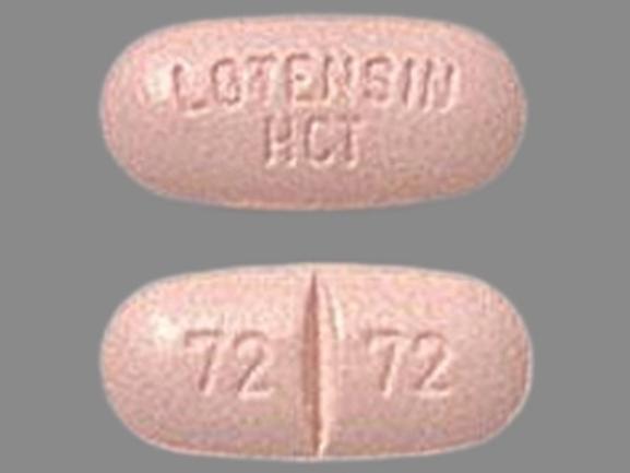 Pill LOTENSIN HCT 72 72 Pink Oval is Lotensin HCT