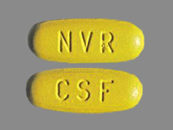 Pill NVR CSF Yellow Elliptical/Oval is Exforge