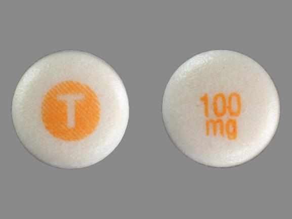 Pill T 100 mg Yellow Round is Tegretol XR