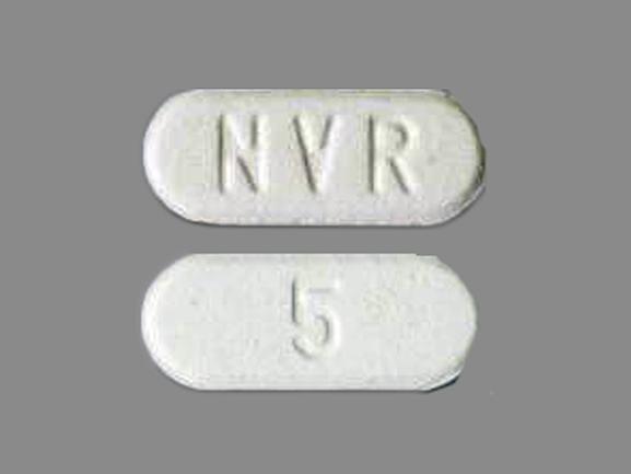 Pill NVR 5 White Oval is Afinitor