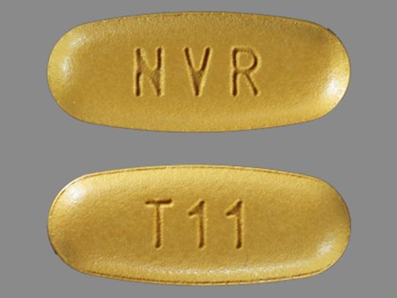 Pill T11 NVR Yellow Oval is Tekamlo