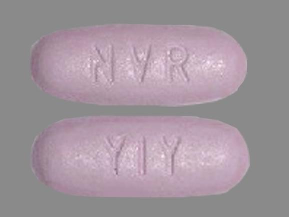 Pill YIY NVR Purple Elliptical/Oval is Amturnide