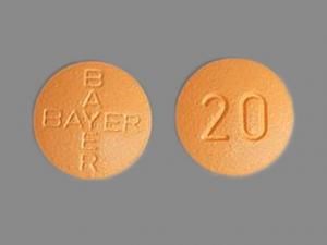 Pill BAYER BAYER 20 Orange Round is Levitra