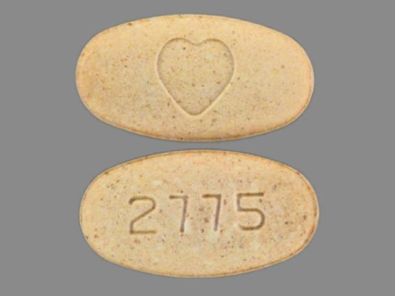 Pill 2775 Heart logo Orange Oval is Avalide