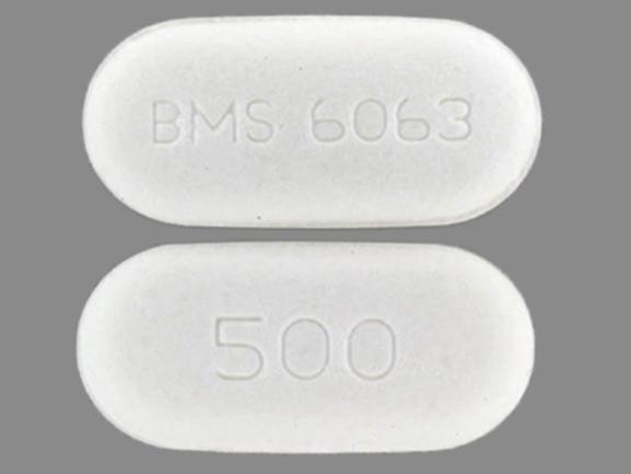 Pill BMS 6063 500 is Glucophage XR 500 mg