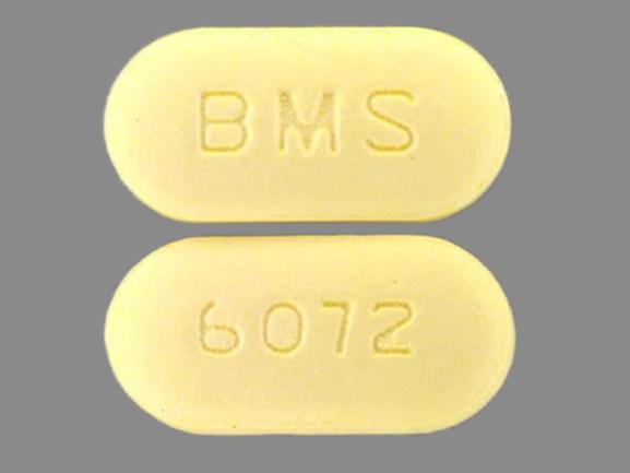 Pill BMS 6072 Yellow Oval is Glucovance