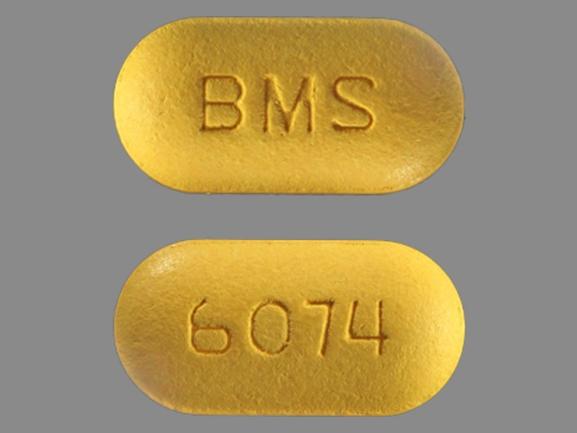 Pill BMS 6074 Yellow Oval is Glucovance