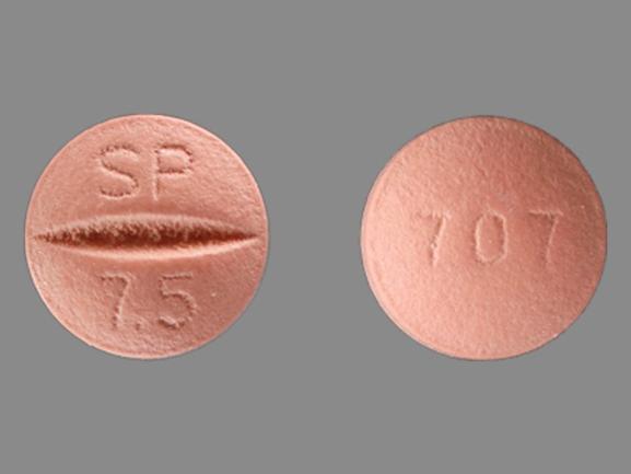 Pill 707 SP 7.5 Pink Round is Univasc