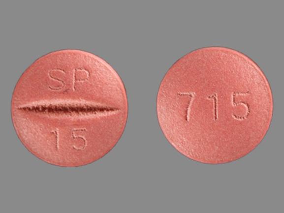 Pill 715 SP 15 Pink Round is Univasc