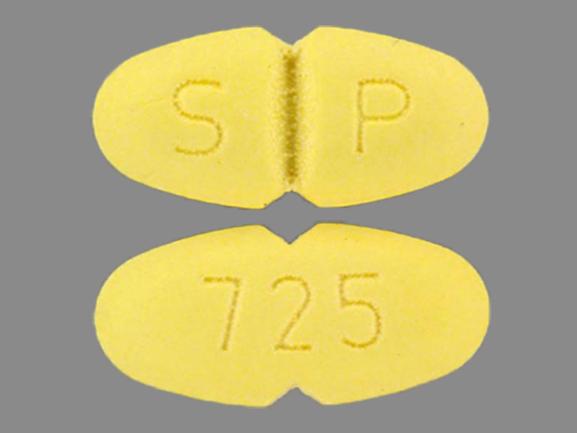 Pill 725 S P Yellow Oval is Uniretic